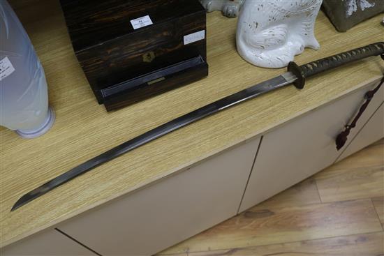 A Japanese World War II katana